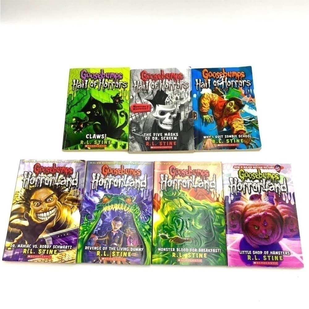 Goosebumps Books HorrorLand, Hall of Horrors - R.L. Stine Scholastic Lot of 7